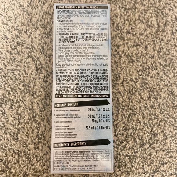 Got2b Schwarzkopf Bleach It Permanent Hair Dye Color 00A Ultra Platinum Blonde - Picture 3 of 4